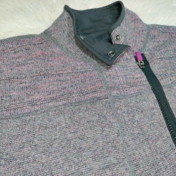 Title Nine Swacket Womens Size L Full Zip Tunic Sweater Jacket Gray Purple Pink - Picture 6 of 15